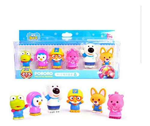 Juguete De Baño Pororo Character Para Niños, 6 Piezas