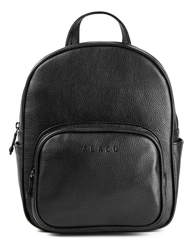 Mochila Cuero Negro Mujer - Abaco Wxs Preto