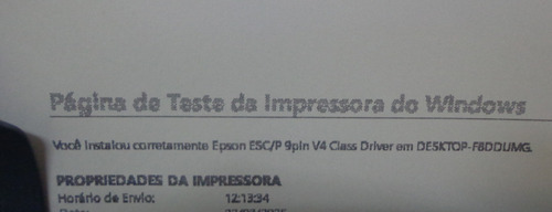 Impressora Matricial Epson Lx350 Usb 120v-falha Na Impressão Preto (Usado)