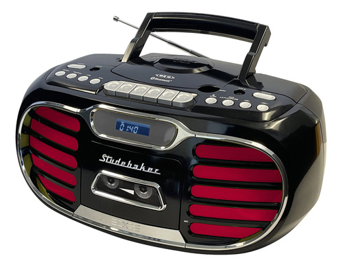 Studebaker Retro Edge Big Sound Bluetooth Boombox Con Reprod
