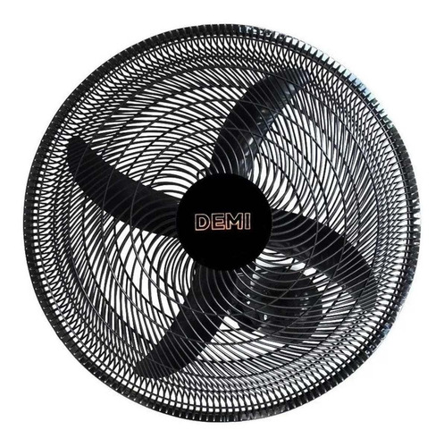 Ventilador de parede Demi Oscilante turbo preto com 4 pás de  plástico, 50 cm de diâmetro 127 V