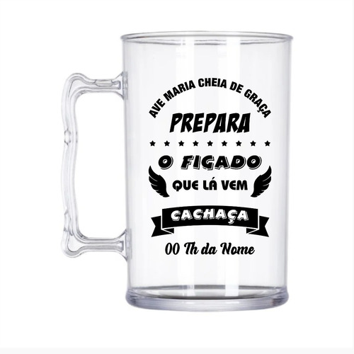 Kit Caneca Acrilica Personalizada 400ml. Kit Com 75 Unidades
