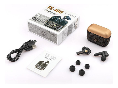 2 Auriculares Inalámbricos Auténticos, Auriculares Negro