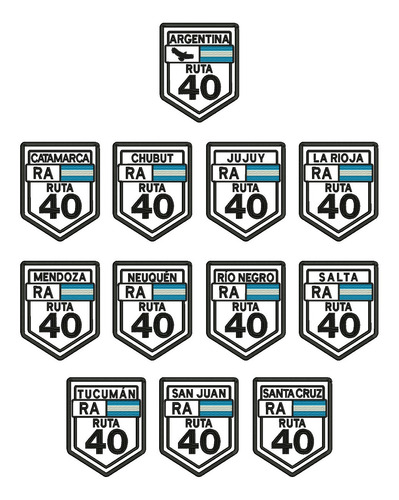 795 Ruta 40 Mítica Ruta Argentina Parche Bordado Adhesivo