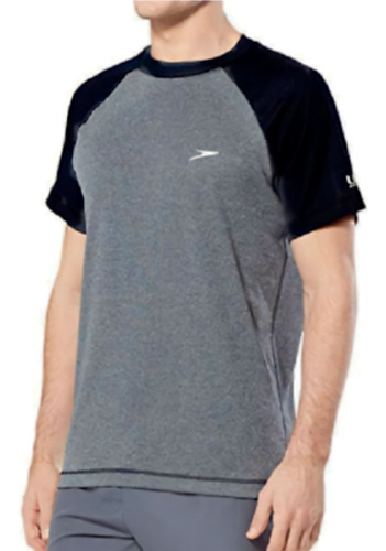 Playera Deportiva Speedo Gris Negro