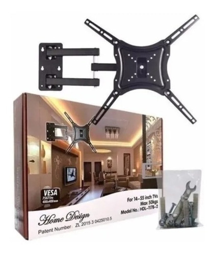 Imagen 1 de 3 de Soporte Tv Brazo Movible 14_a_55 Pulgadas Hdl-117b-2