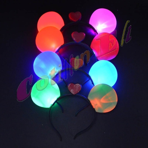 Imagen 2 de 3 de 1 Vincha Luminosa Mickey Oreja Redonda Cotillon