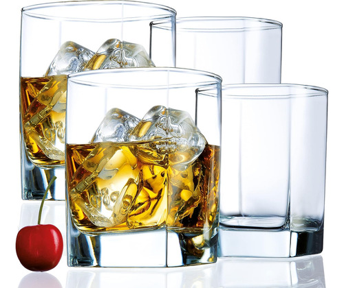 Juego De Vasos De Whisky Para Beber Cuadrados De 4, Conjunto