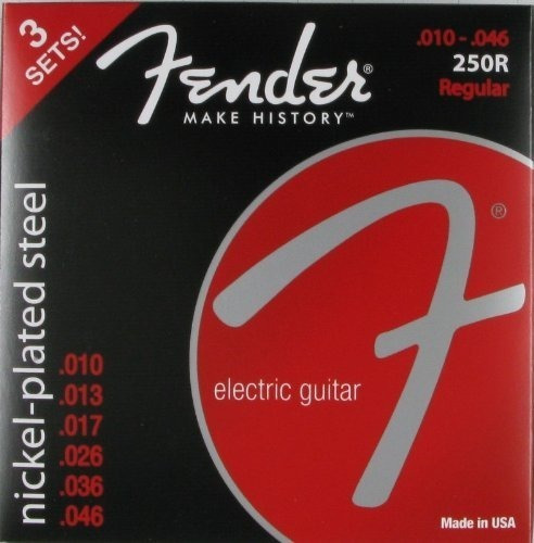 3 X Cuerdas Guitarra Encordado Fender 250r  Regular .10-.46 Oferta Hasta Agotar Stock .  Javilandia