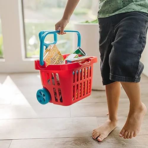 Set Grocery Basket Play Melissa & Doug Fill & Roll, 11 Pieza