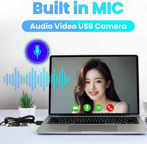 Módulo De Cámara Usb De 8 Mp Con Micrófono Cámara De Pc 4k P