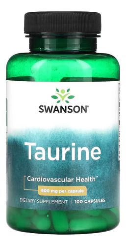 Swanson Taurina 500 Mg 100 Caps, Salud Cardiovascular
