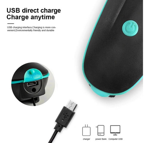 Faro De Bicicleta Led Con Bocina Recargable Usb C