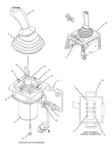 Grupo De Control Joystick Cat Para D3g D4g D5g 286-7039