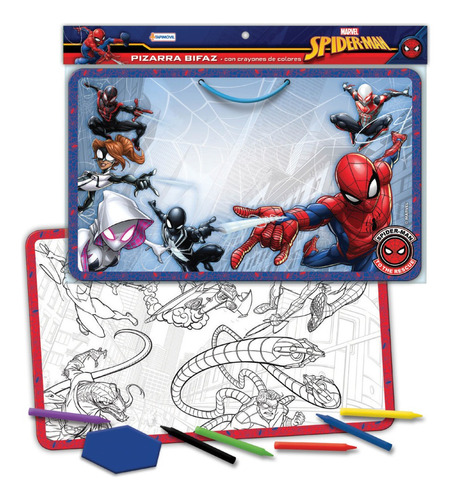 Pizarra Para Pintar Y Borrar Crayon Niños Spiderman Marvel