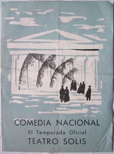 Antiguo Programa Teatro Solis Comedia Nacional 1947 1957