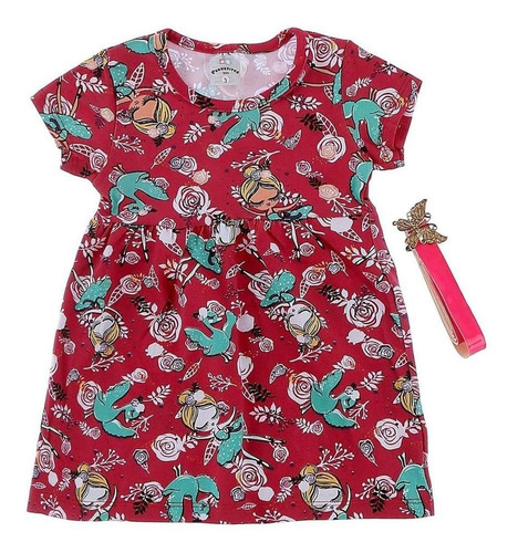 Imagem 4 de 11 de Kit 2 Vestido Infantil Menina 1/2/3/4/6/8 Anos