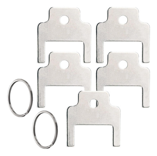 2 X 5pcs Dispenser Keys, Chaves Universais Chaveiros Anéis