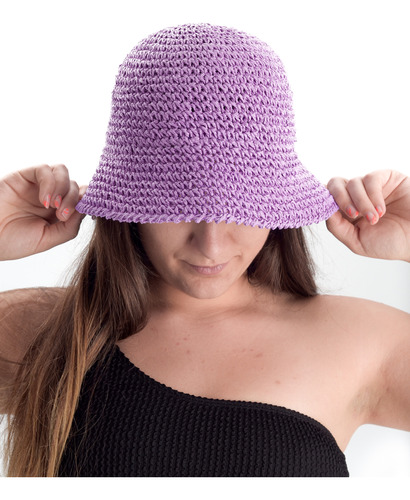 Gorro Niña Mujer Playa Tejido Colorido Crochet Verano Cómodo