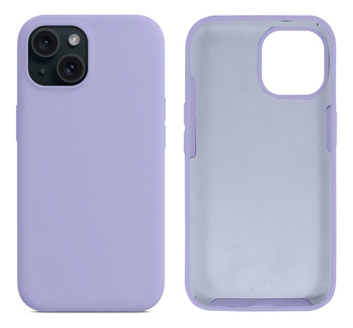 Capinha Silicone Para iPhone 15 Modelos Diversas Cores Cor Lilás