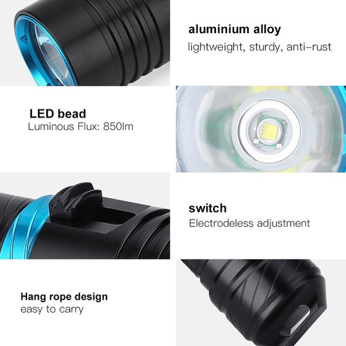 U Luz De Buceo Bajo El Agua Led Profesional Impermeable 50m