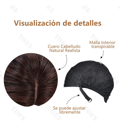De Las Mujeres Moda Peluca Marron Oscuro Pelo Largo Y Rizado