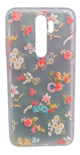 Funda Protector Dama Flores Xiaomi Mi Note 8 Pro  Mica Curva