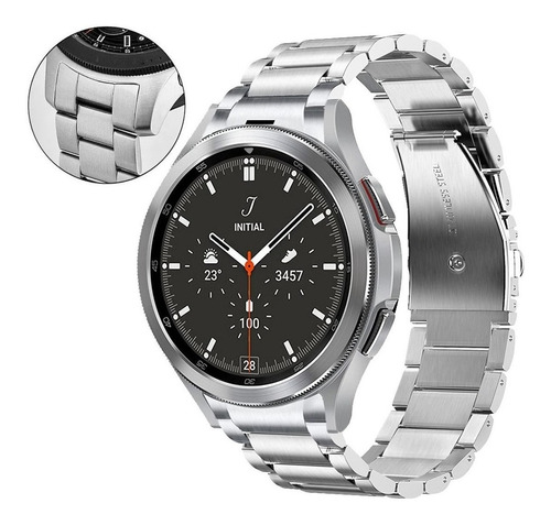 Correa Metal Acero V-moro Para Galaxy Watch4 Classic 46mm Sl