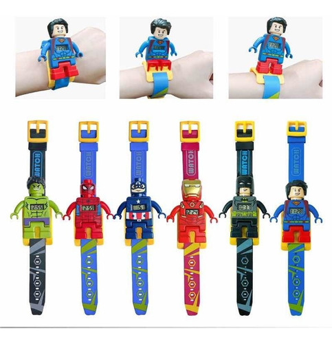 Reloj Digital Muñeco Superheroes!! Precio X Unidad