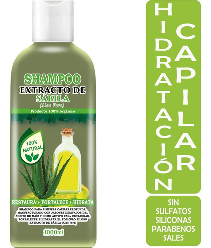 Shampoo Extracto De Sabila Hidratación Capilar 1 Litro