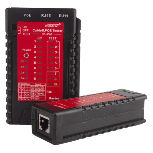 Testeador Cable De Red, Conectores Rj45 Rj11 Y Poe Cat 5 6
