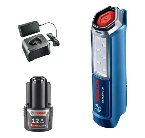 Linterna Profesional Bosch Gli 12v-300 + Batería Y Cargador