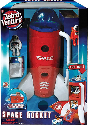 Imagen 5 de 5 de Cohete Nave Espacial C/ Luz Y Sonido Astr Venture 63114 Full