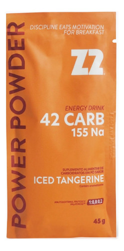 Intra Treino Z2 Power Powder Display 10 Unid 42carb - 450g Sabor Tangerina