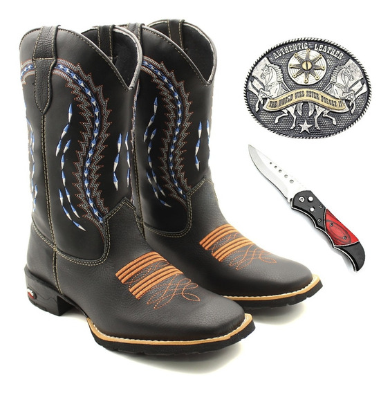 bota de caubói masculina