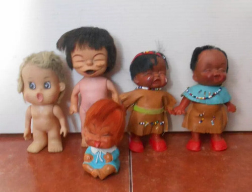 Lote 5 Muñecos Emotions Gestos Japon Corea 70s Llorones (Usado)