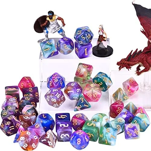 Amiven Rpg Dice Sets 30 X 7 Dados Poliédricos Dnd (210 Con Y