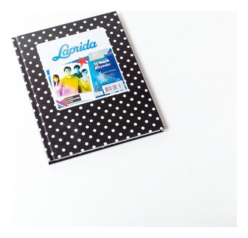Cuaderno Laprida Tapa Carton Dura X50 Hojas Rayadas Lunares Color Negro