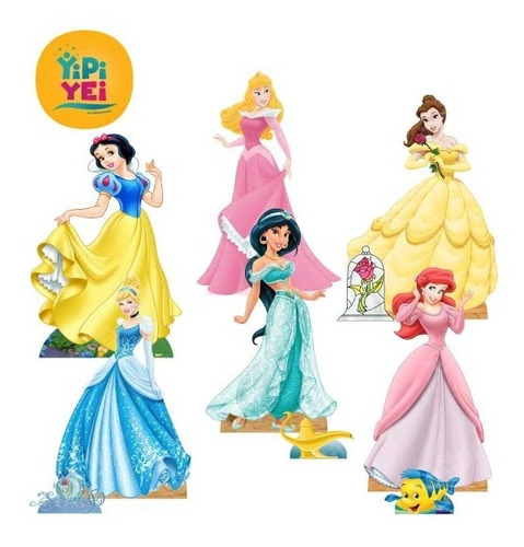 Figuras De Coroplast Princesas Fiesta Candy Bar Bella Ariel