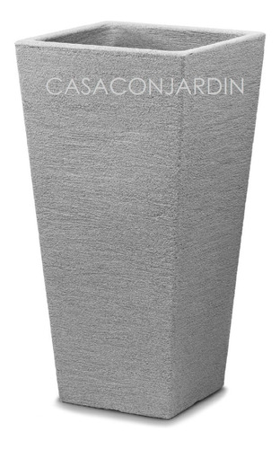 Maceta Piramidal Plastico Simil Piedra Rugosa 55 Cm