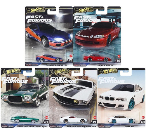 Hot Wheels Premium Rápido Y Furioso 2024 Mustang Nissan Toyo