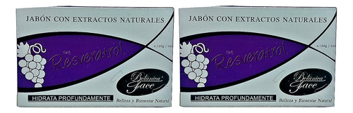 2 Jabón Resveratrol Uva 120g 