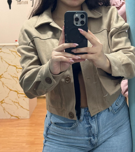 Chaqueta Beige De Paño M/l