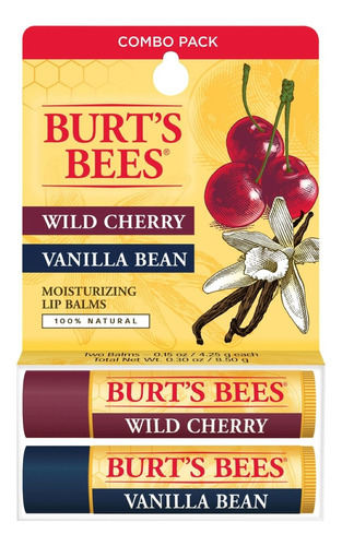 Bálsamo Labial Burt's Bees Vainilla & Cereza Silvestre 2 Un