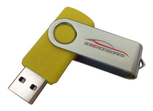 Pen Drive Amarelo Modelo Twist 64gb