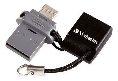 Verbatim 99140 Pendrive Dual Usb / Micro Usb Otg 64gb 2.0 Color Negro Con Gris Capuchón