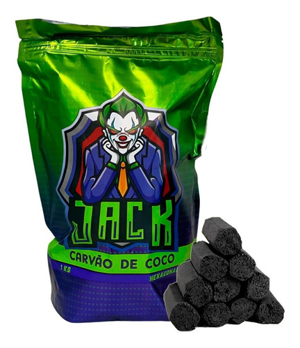 Imagem 1 de 1 de Carvão De Coco Para Narguile Jack 1kg Hexagonal Premium