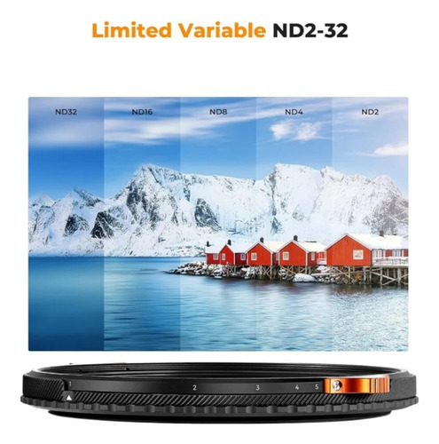 Filtro Variable 72mm K&f Concept Nd2-nd32+cpl 2 En 1