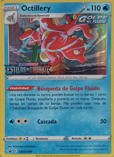 Pokémon Tcg Octillery Swsh089 Holo (español)