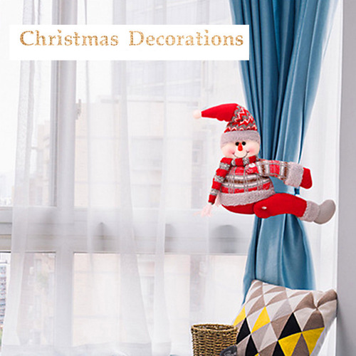 Decoración Navideña Para Decoración De Cortinas Para El Hoga